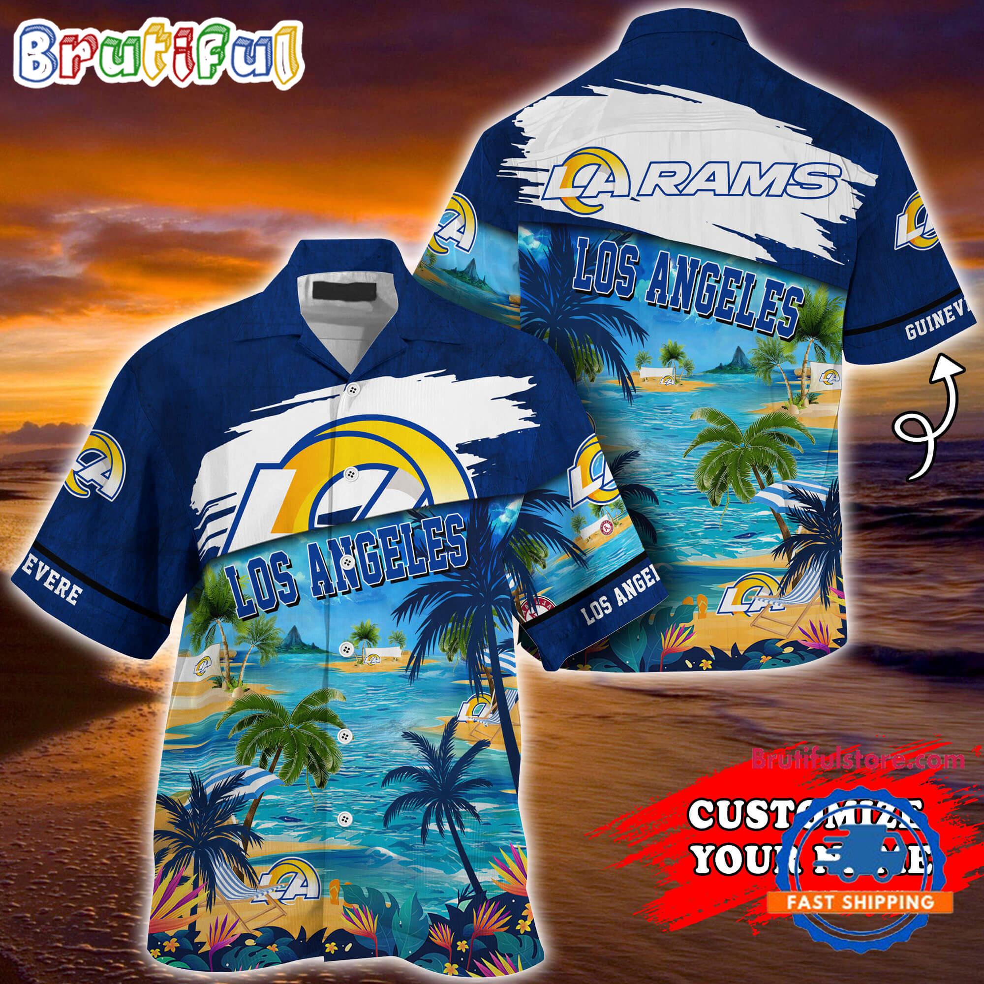 NFL Los Angeles Rams Palm Tree Hot Summer Hawaiian Shirt Gifts Sport Fans