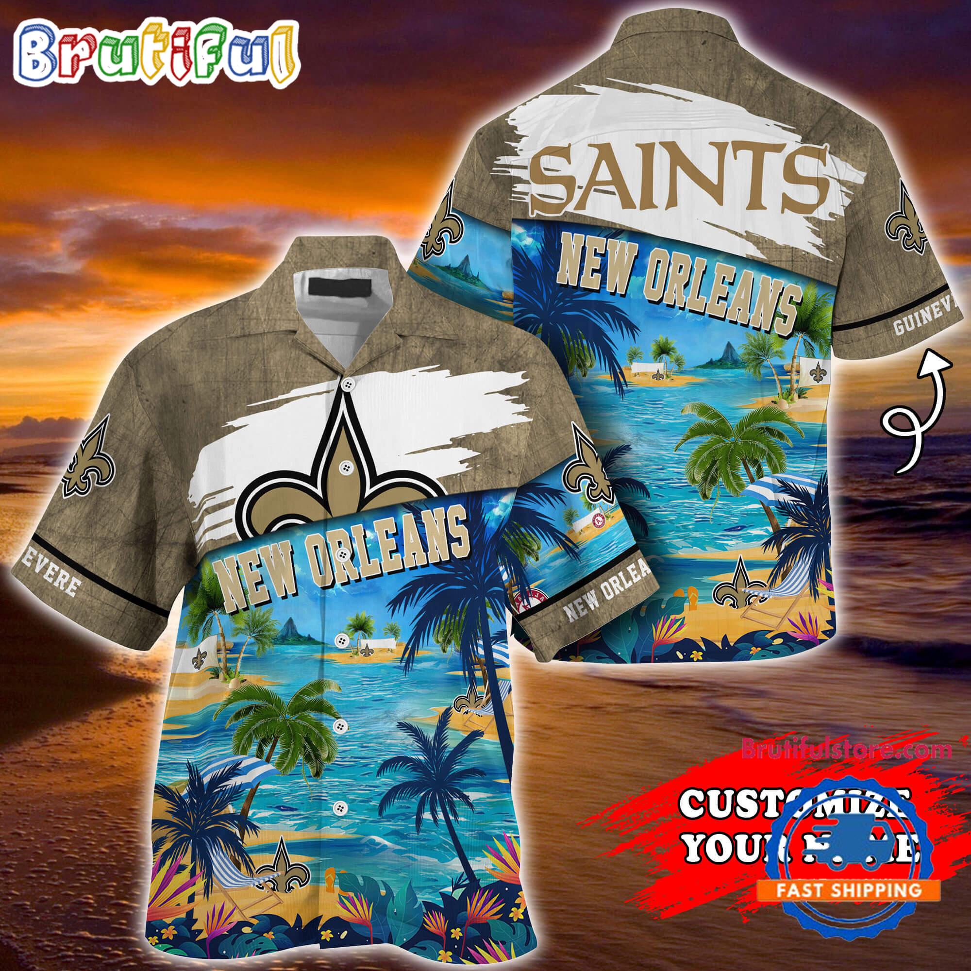 NFL New Orleans Saints Palm Tree Hot Summer Hawaiian Shirt Gifts Sport Fans