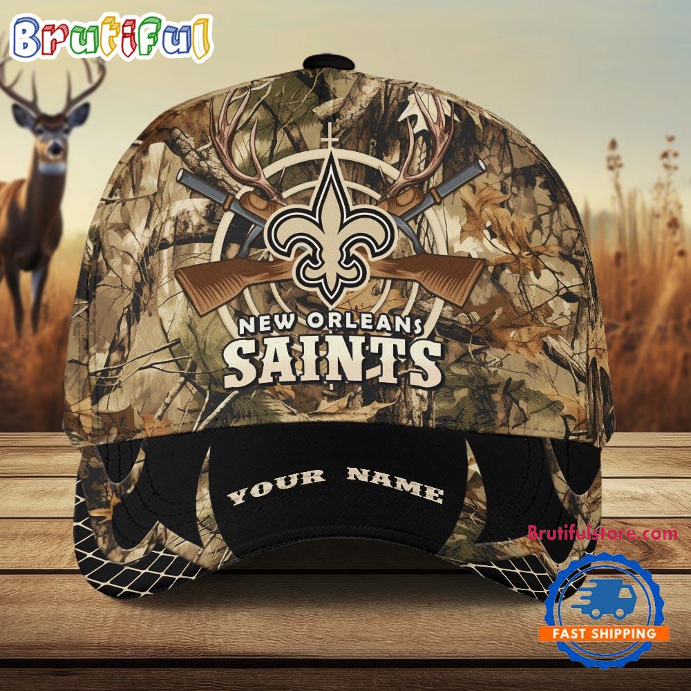 NFL New OrleansSaints Camo Hunting Cap, Football Team Camo Hunting Hats