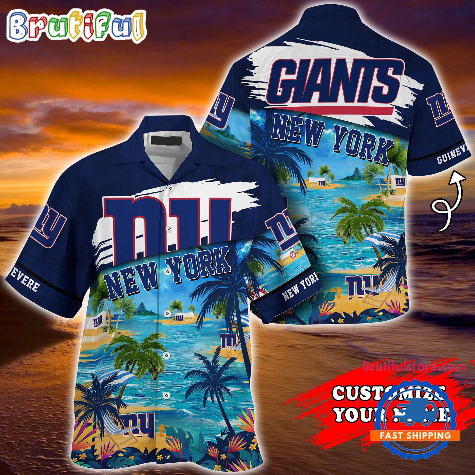 NFL New York Giants Palm Tree Hot Summer Hawaiian Shirt Gifts Sport Fans