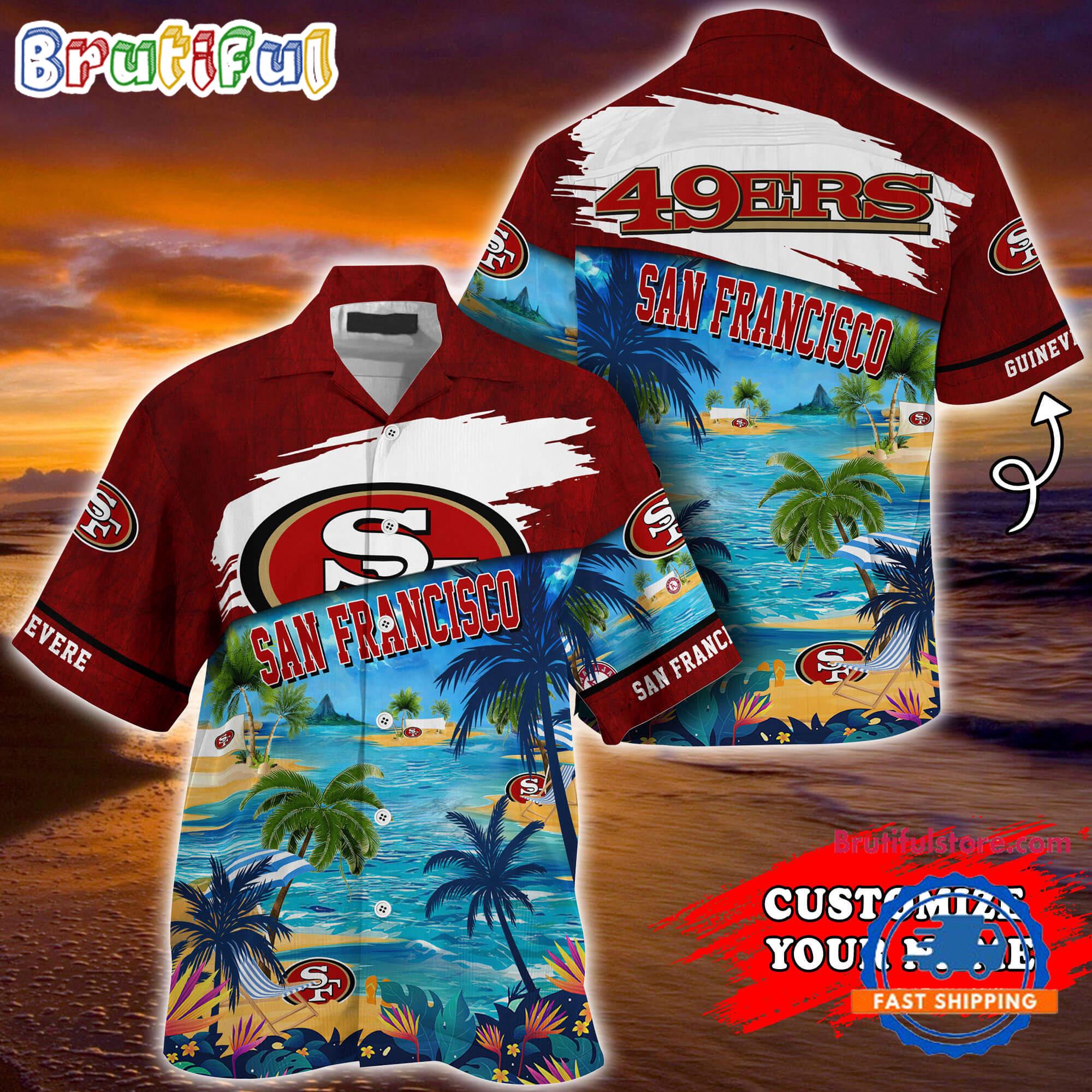 NFL San Francisco 49ers Palm Tree Hot Summer Hawaiian Shirt Gifts Sport Fans