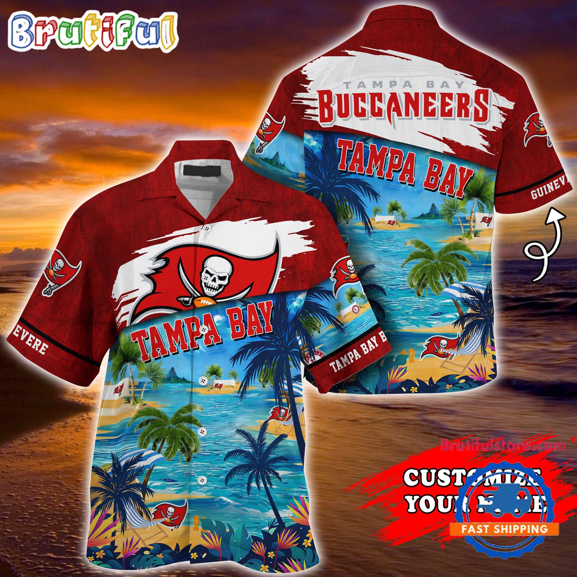 NFL Tampa Bay Buccaneers Palm Tree Hot Summer Hawaiian Shirt Gifts Sport Fans