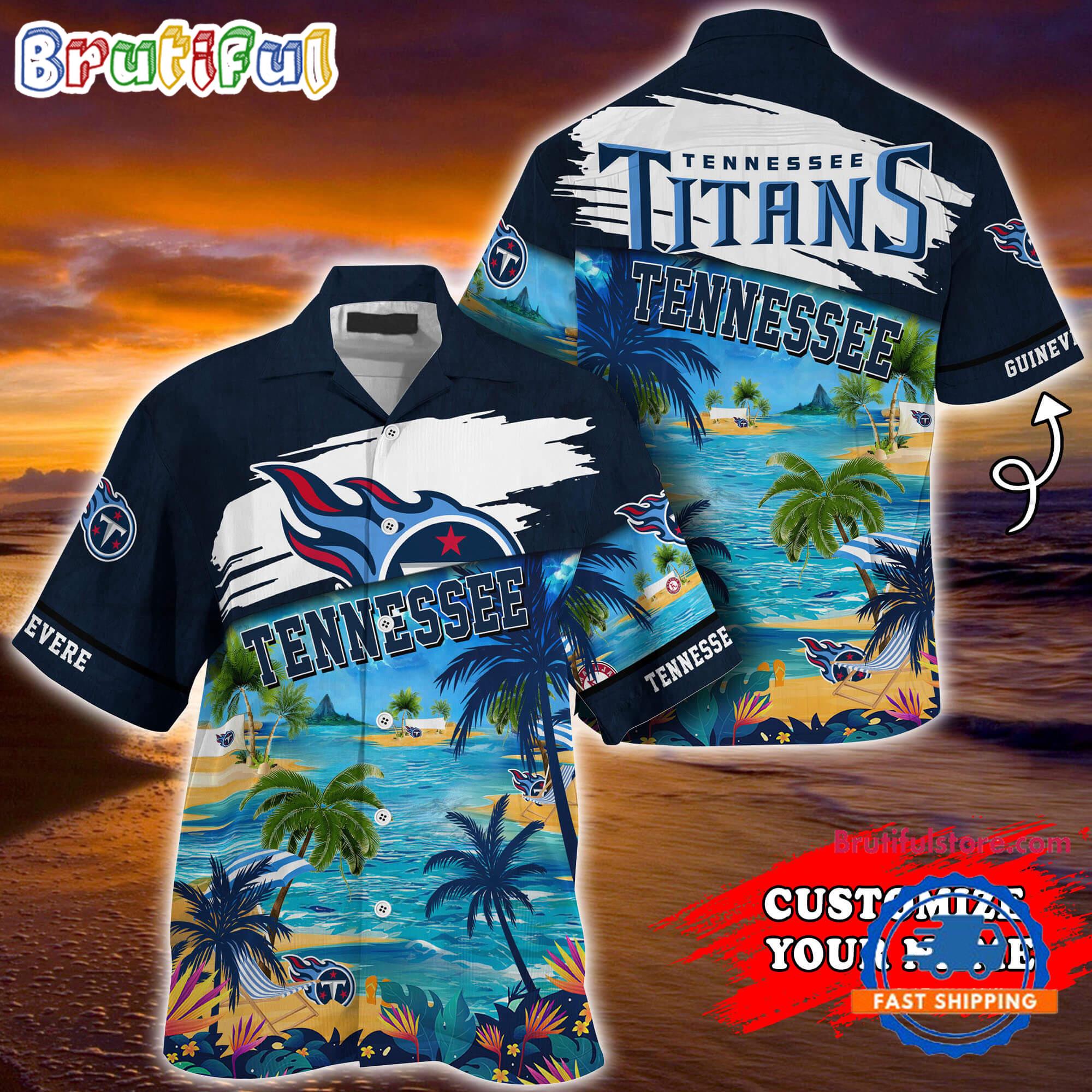 NFL Tennessee Titans Palm Tree Hot Summer Hawaiian Shirt Gifts Sport Fans