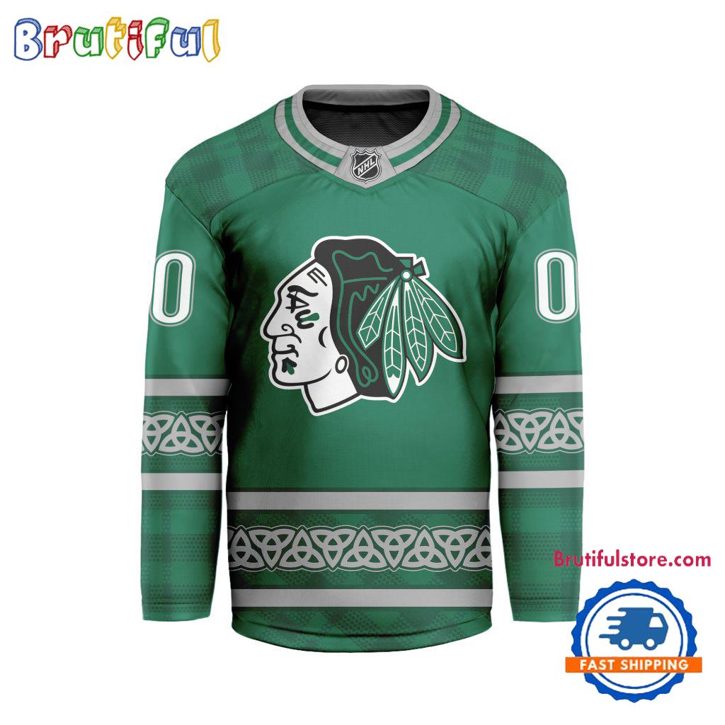 NHL Chicago Blackhawks For St.Patrick's Day Limited New Hockey Jersey
