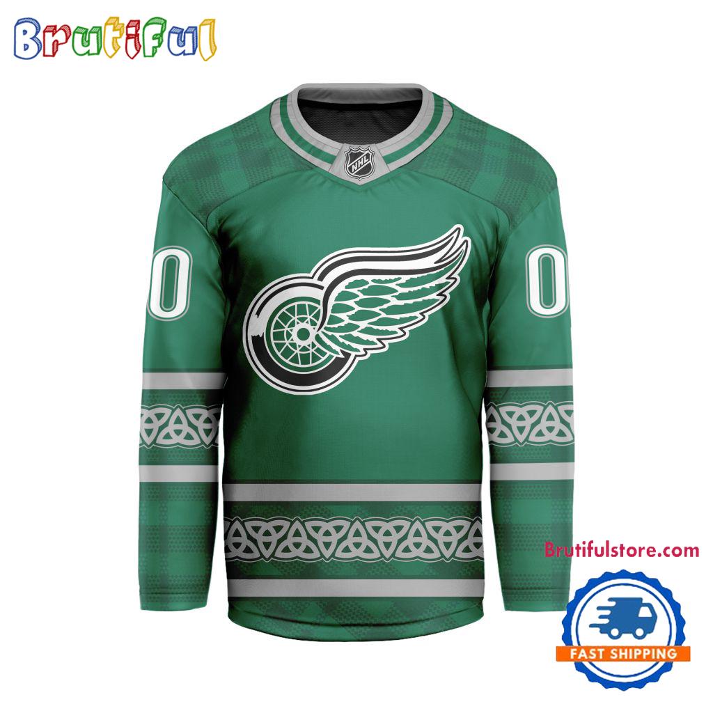 NHL Detroit Red Wings For St.Patrick's Day Limited New Hockey Jersey
