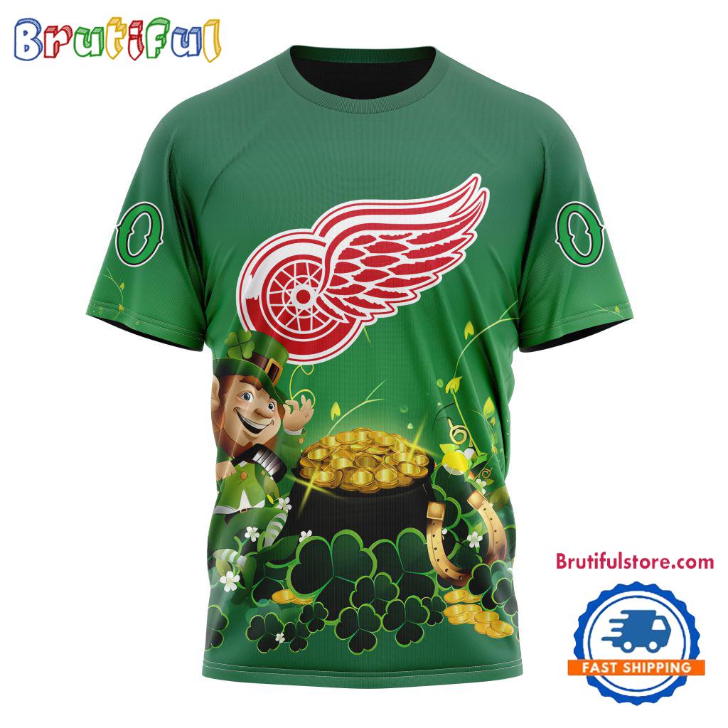 NHL Detroit Red Wings Personalize St. Patrick's Day Hockey Team T Shirt, Hoodie, Sweatshirt
