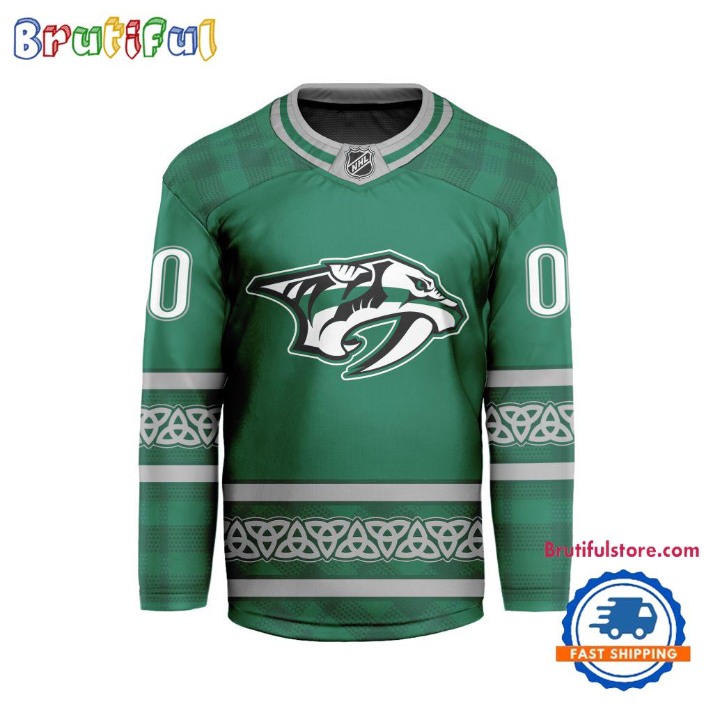NHL Nashville Predators For St.Patrick's Day Limited New Hockey Jersey
