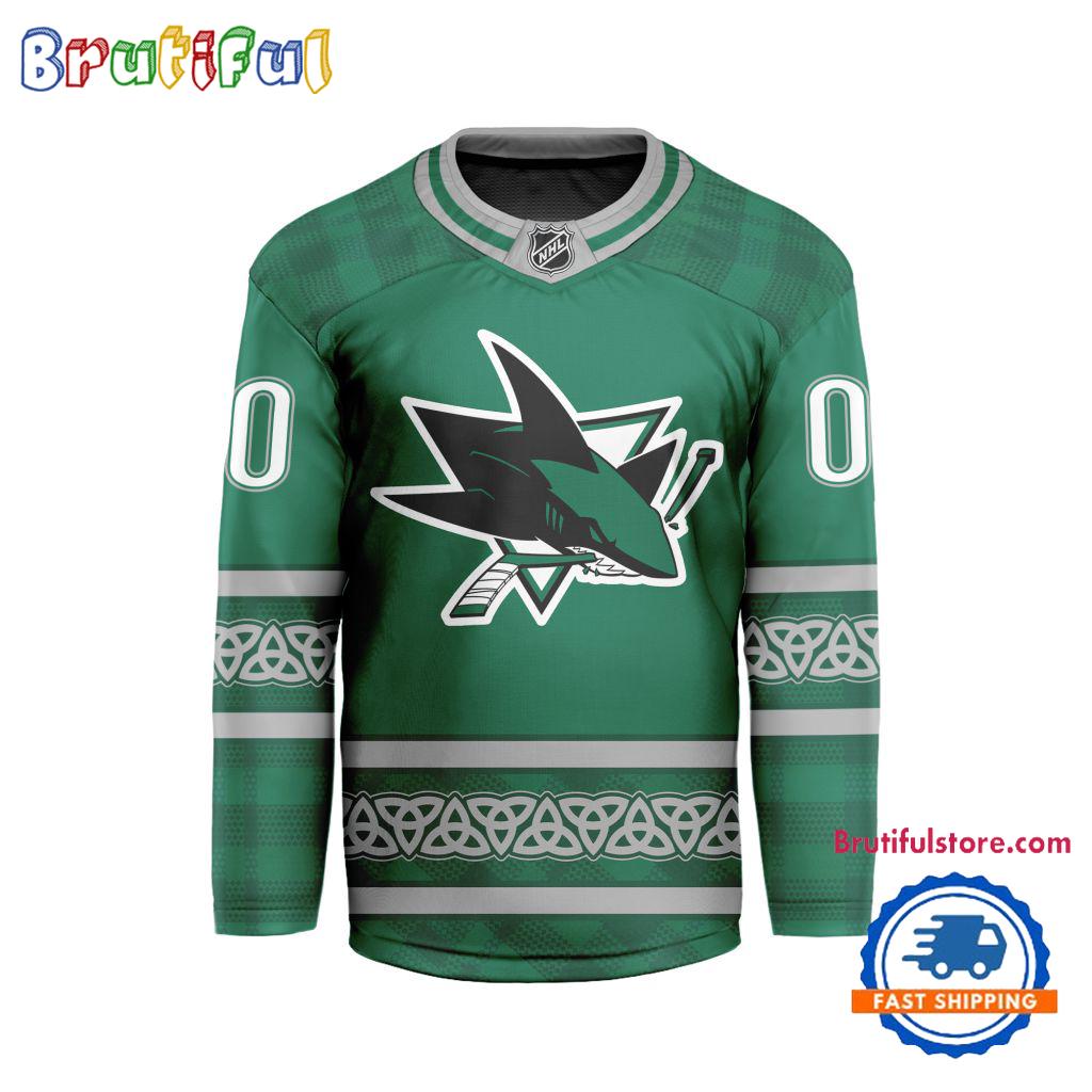 NHL San Jose Sharks For St.Patrick's Day Limited New Hockey Jersey