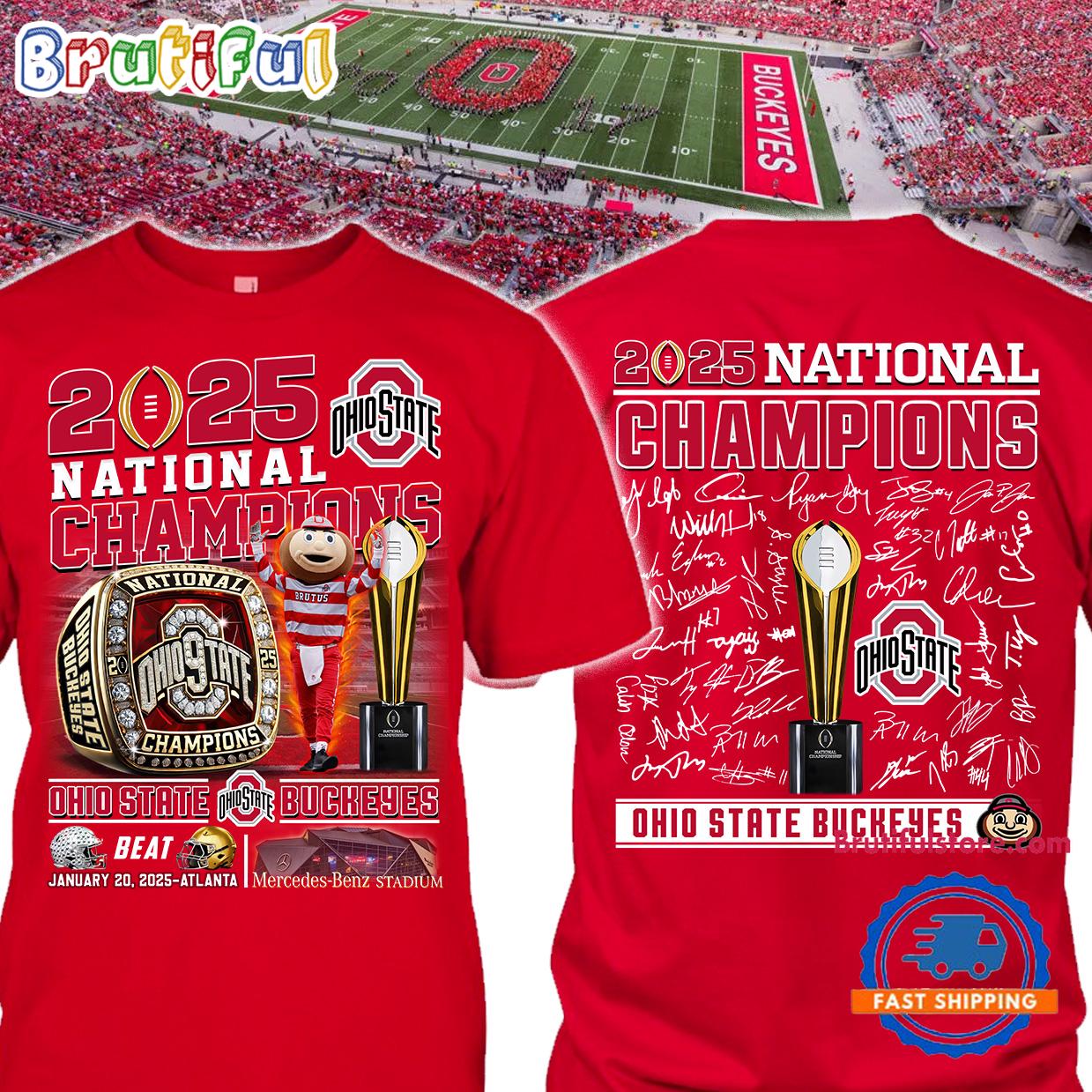 Ohio State Buckeyes Champions 2025 T Shirt1