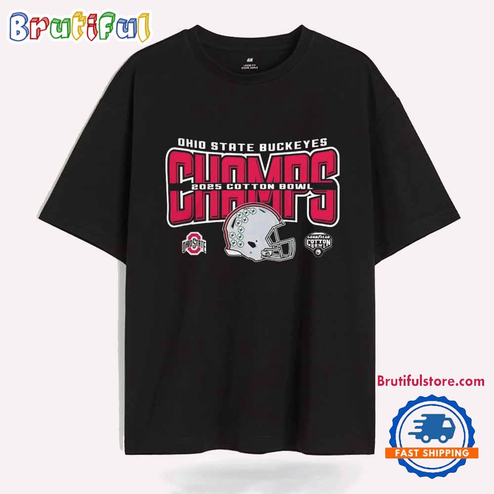Ohio State Buckeyes Champs 2025 Goodyear Cotton Bowl T Shirt