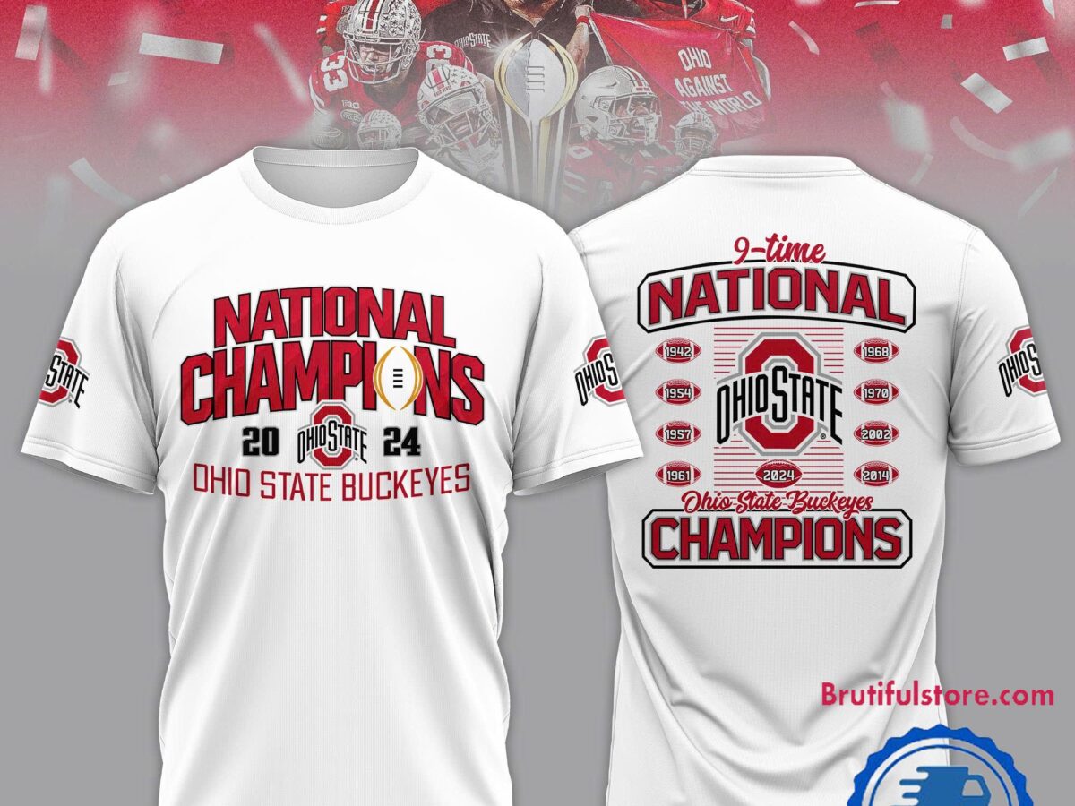 Ohio State National Champions 2025 Design New White T Shirt