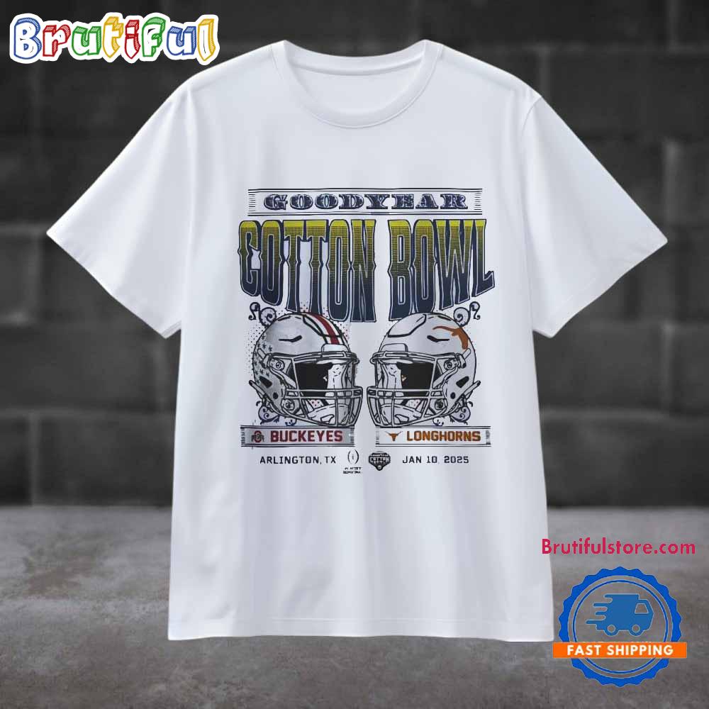 Ohio State vs Texas 2025 Goodyear Cotton Bowl Head to Head T Shirt