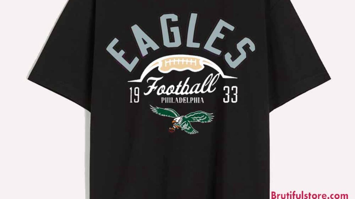 Retro Philadelphia Eagles Half Ball Logo Est 1933 T Shirt