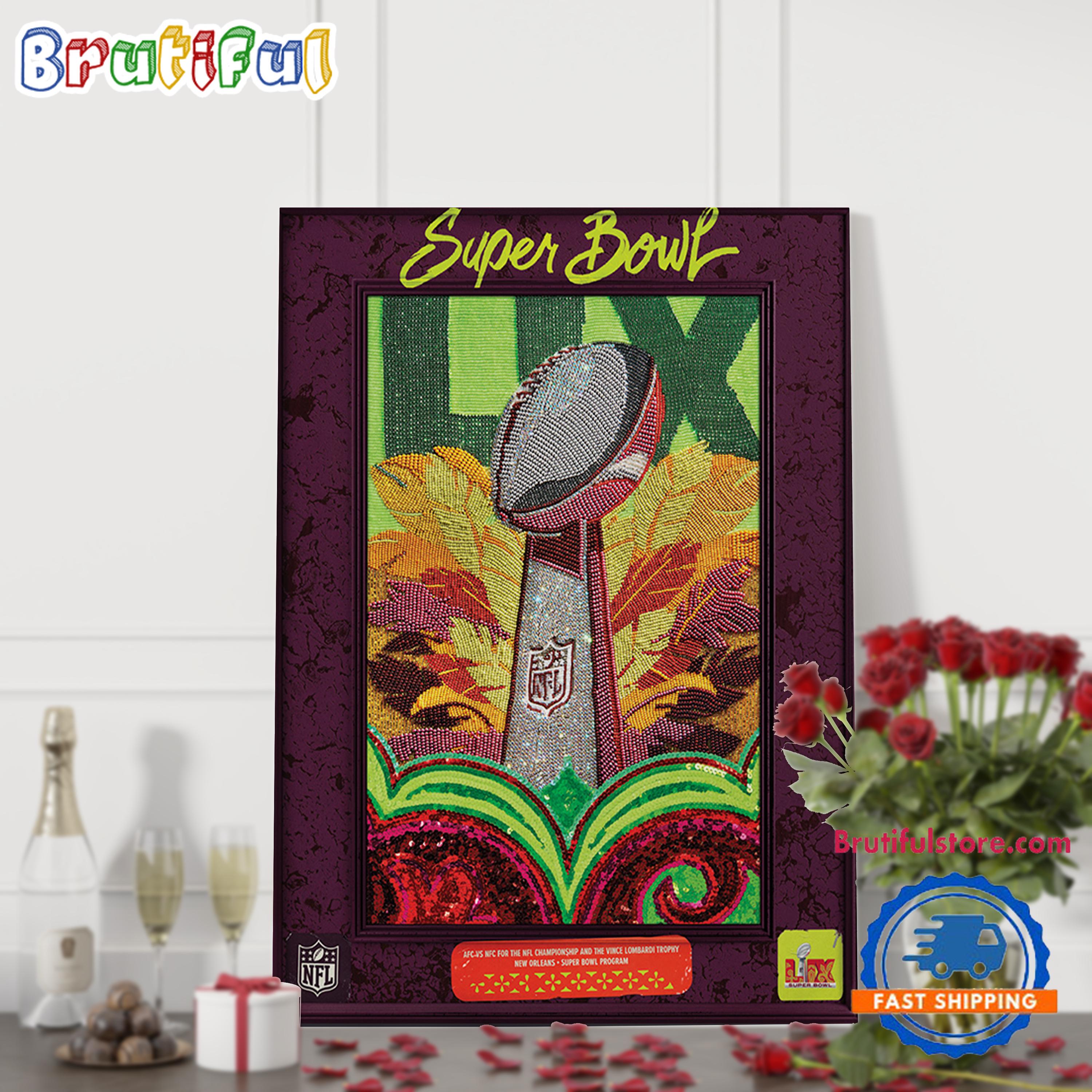 Super Bowl LIX 2025 Football Champions Wall Art Poster Canvas