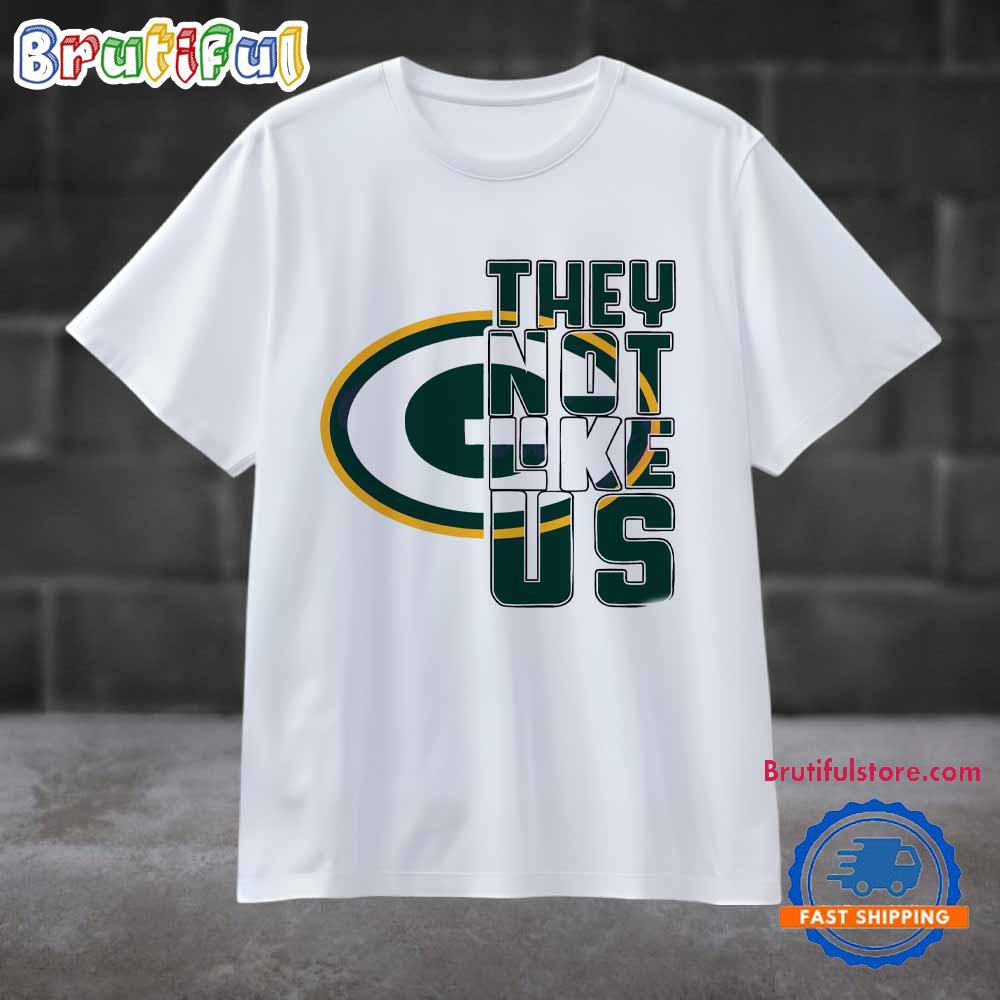 They Not Like Us Green Bay Packers Logo Football T Shirt