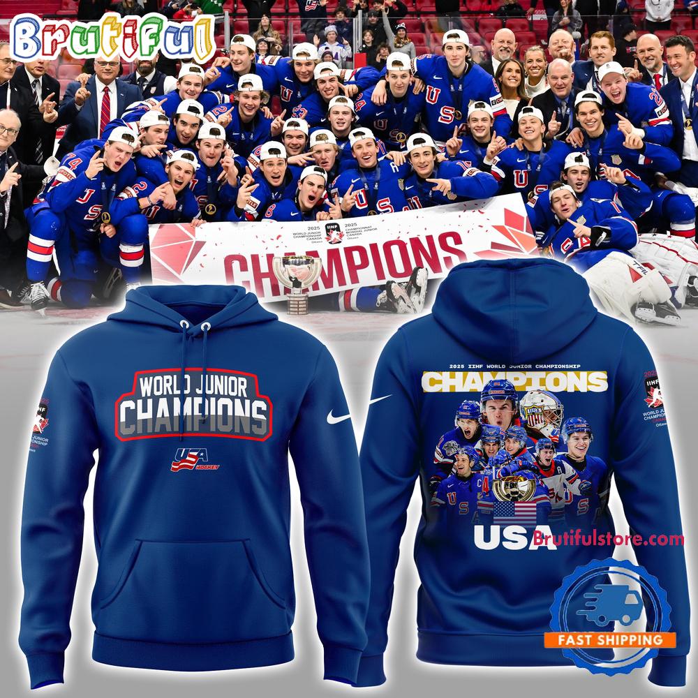 USA Hockey IIHF World Junior Champions New Design Hoodie