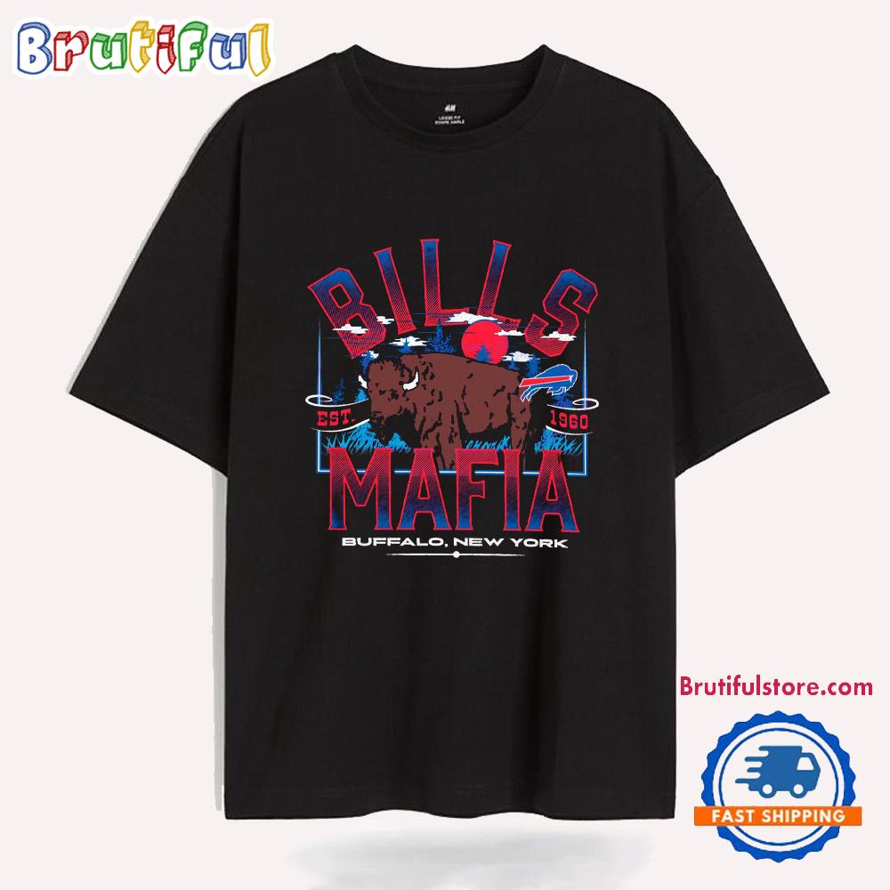Vintage Bills Mafia Buffalo New York Football Est 1960 T Shirt
