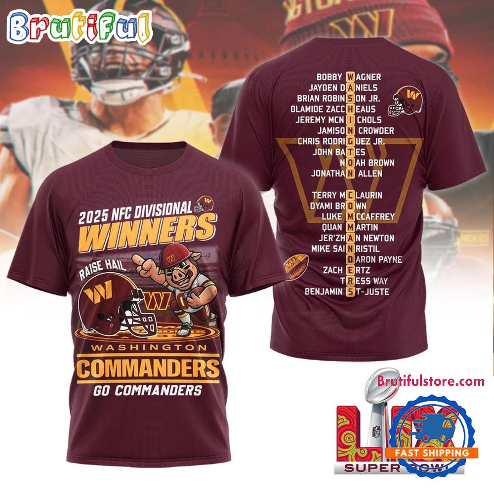 Washington Commanders NFC Divisional 2025 Winners T Shirt