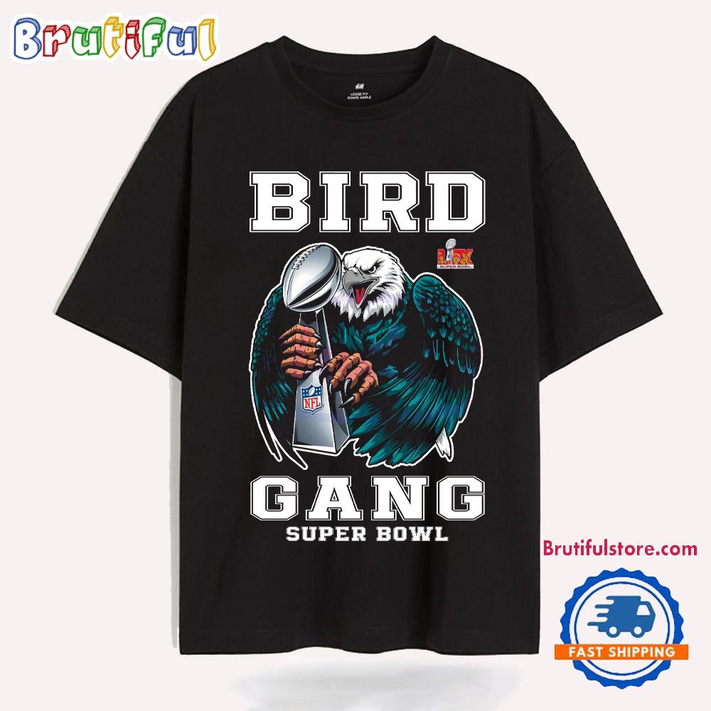 Bird Gang Lix Super Bowl Champions Eagle Holding Trophy T Shirt