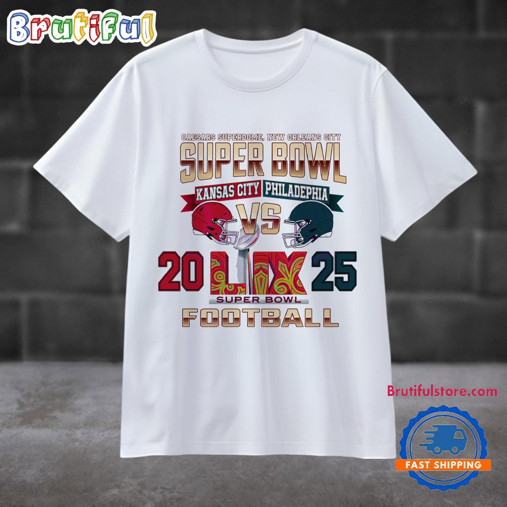 Caesars Superdome New Orleans Super Bowl Kansas City Vs Philadelphia T Shirt