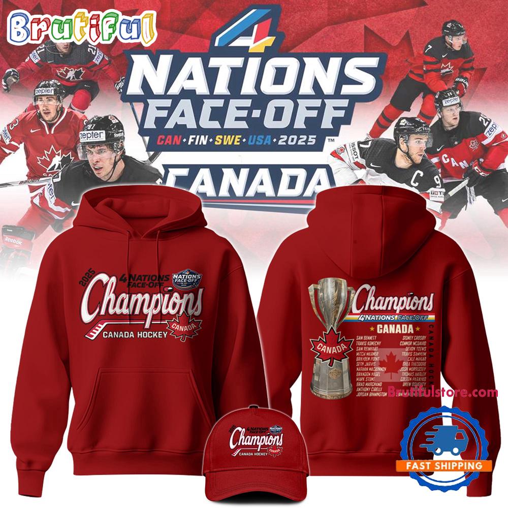 Canada Hockey 2025 4 Nation Face off Champions Second Unisex Hoodie