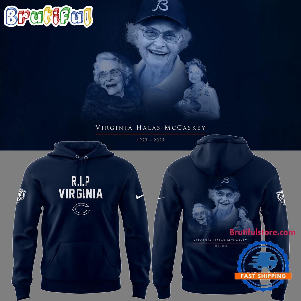 Chicago Bears NFL 2025 R.I.P Virginia Halas McCaskey All Over Print Shirt