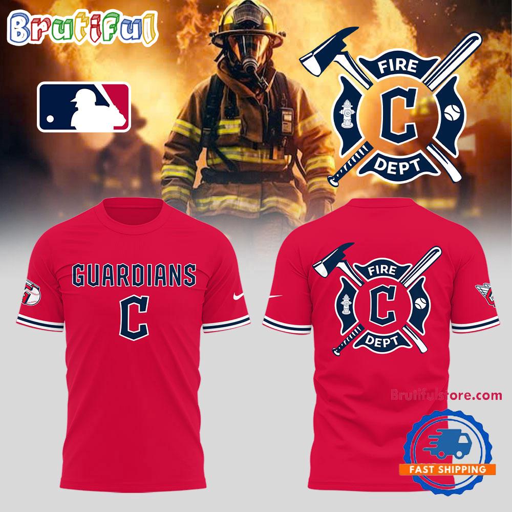 Cleveland Guardians x Firefighter Appreciation Night Red T Shirt