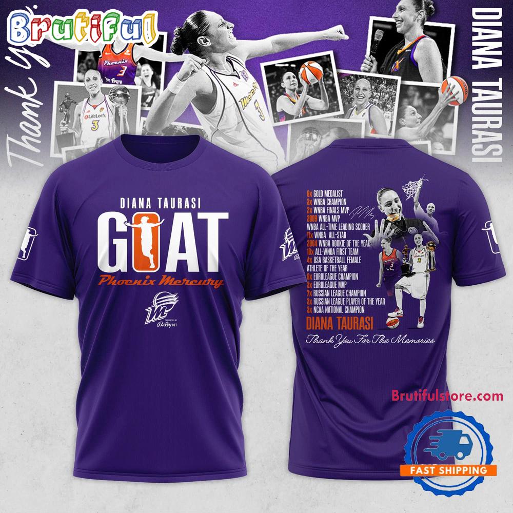 Diana Taurasi Phoenix Mercury Basketball GOAT Graphics Design Shirt