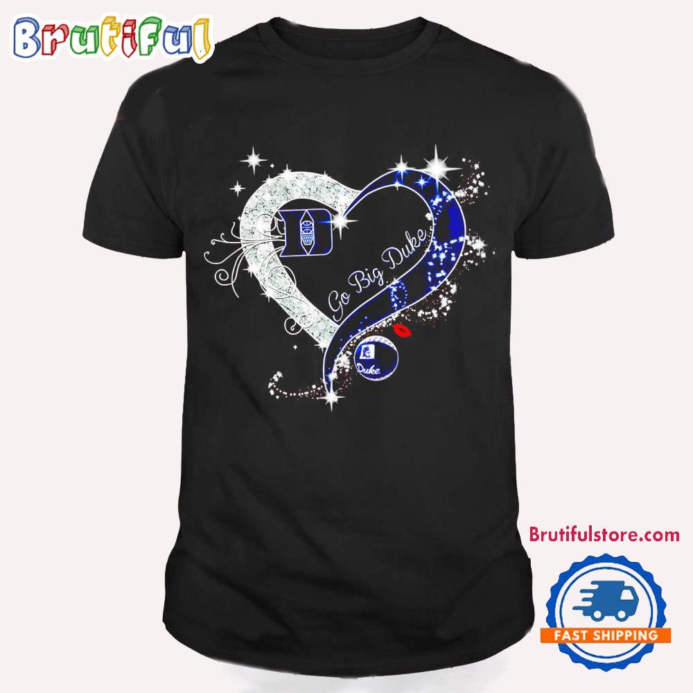 Duke Blue Devils Diamond Heart Go Big Duke T Shirt