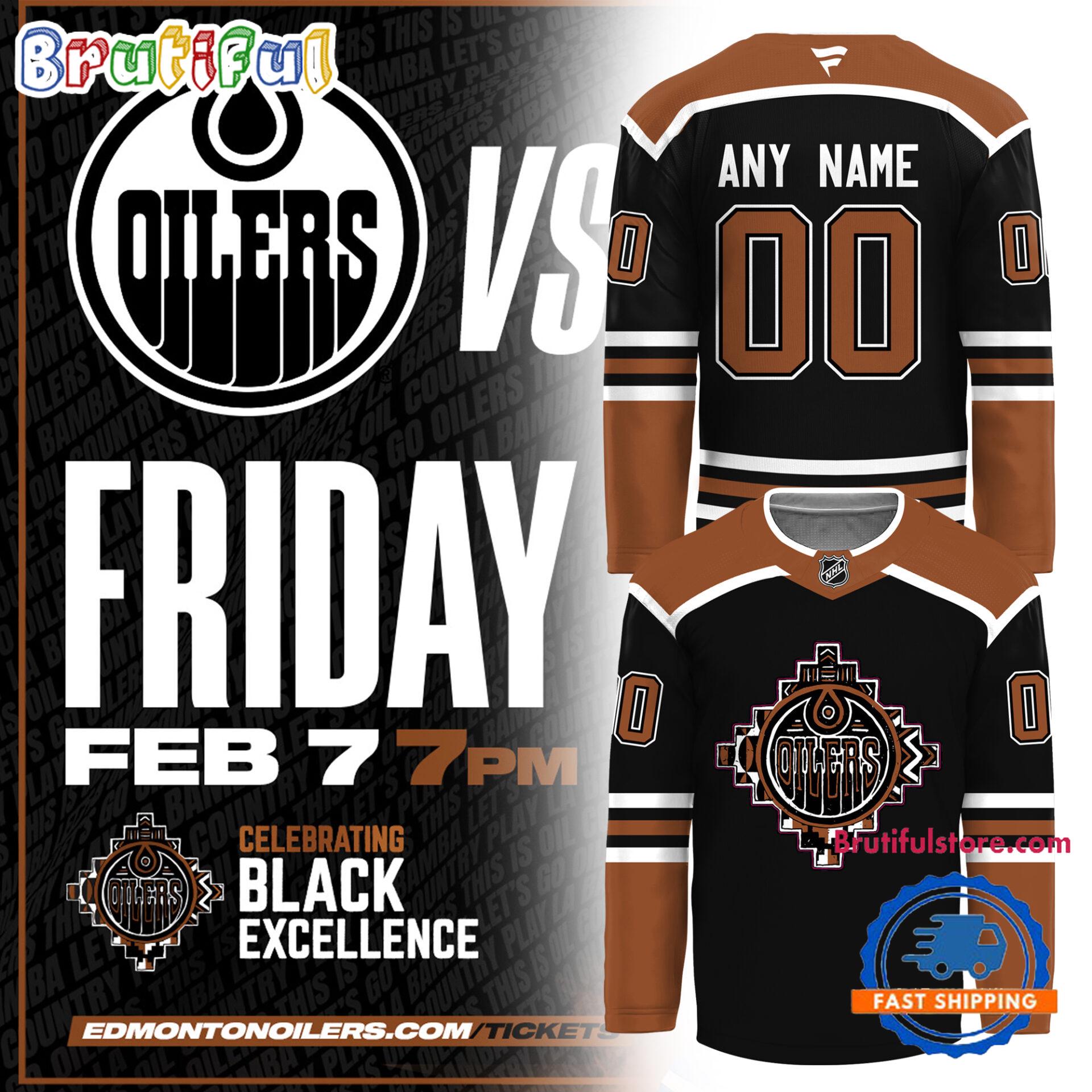 Edmonton Oilers Celebrating Black History Limited Edition Custom Hockey Jersey