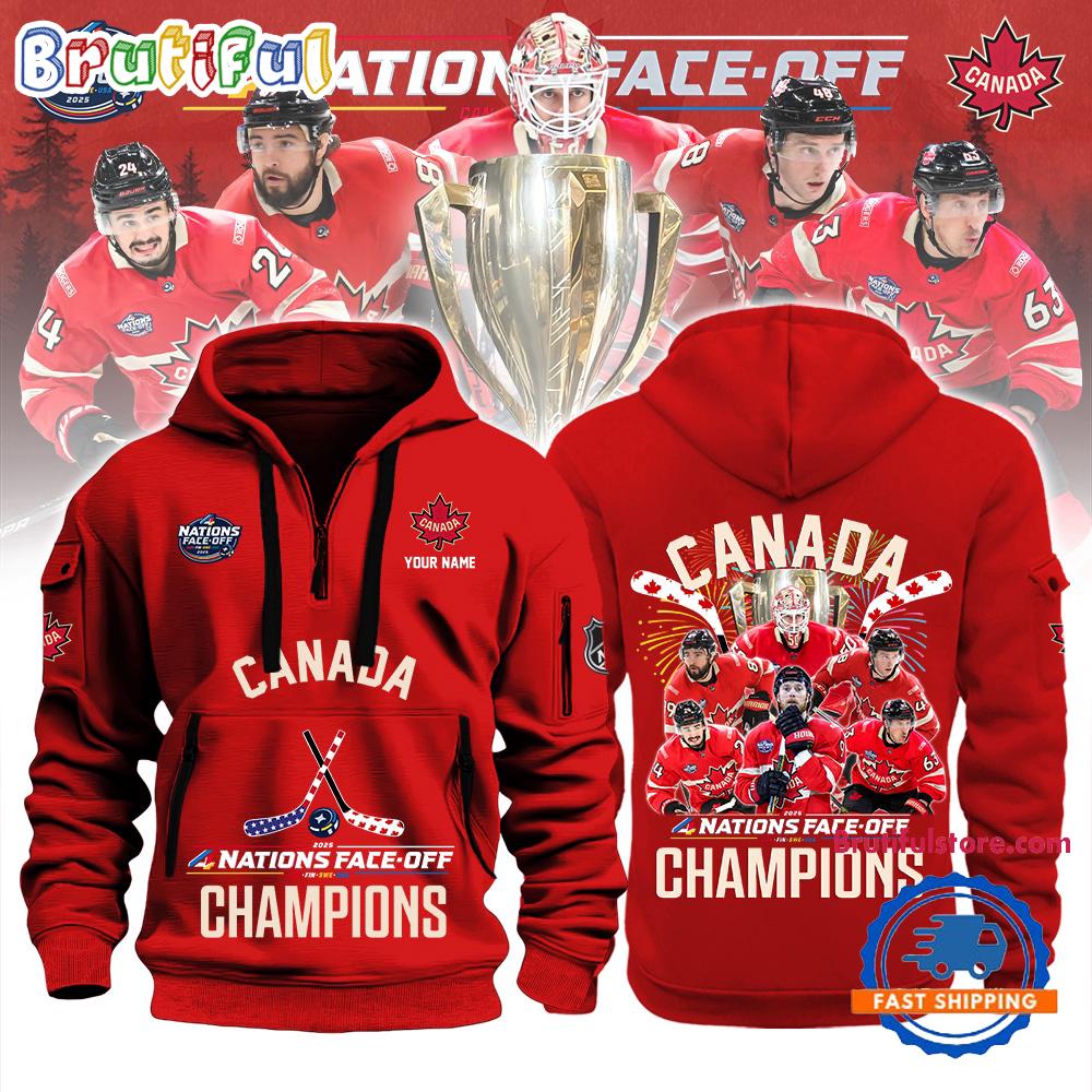 FACE-OFF CHAMPIONS 2025 Canada Team Hockey Limited Winner Zip Hoodie