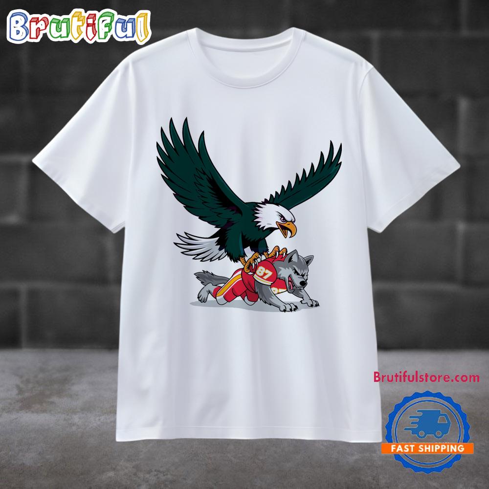Funny Football Bird Gang Eagle Football Mascot Super Bowl Game Day T Shirt