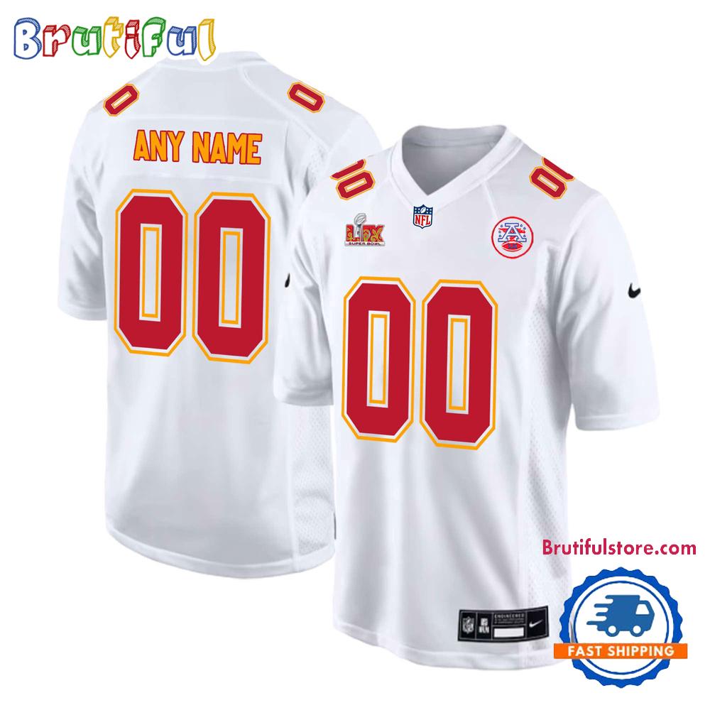 Kansas City Chiefs 2025 Super Bowl LIX Custom Name And Number Football Jersey