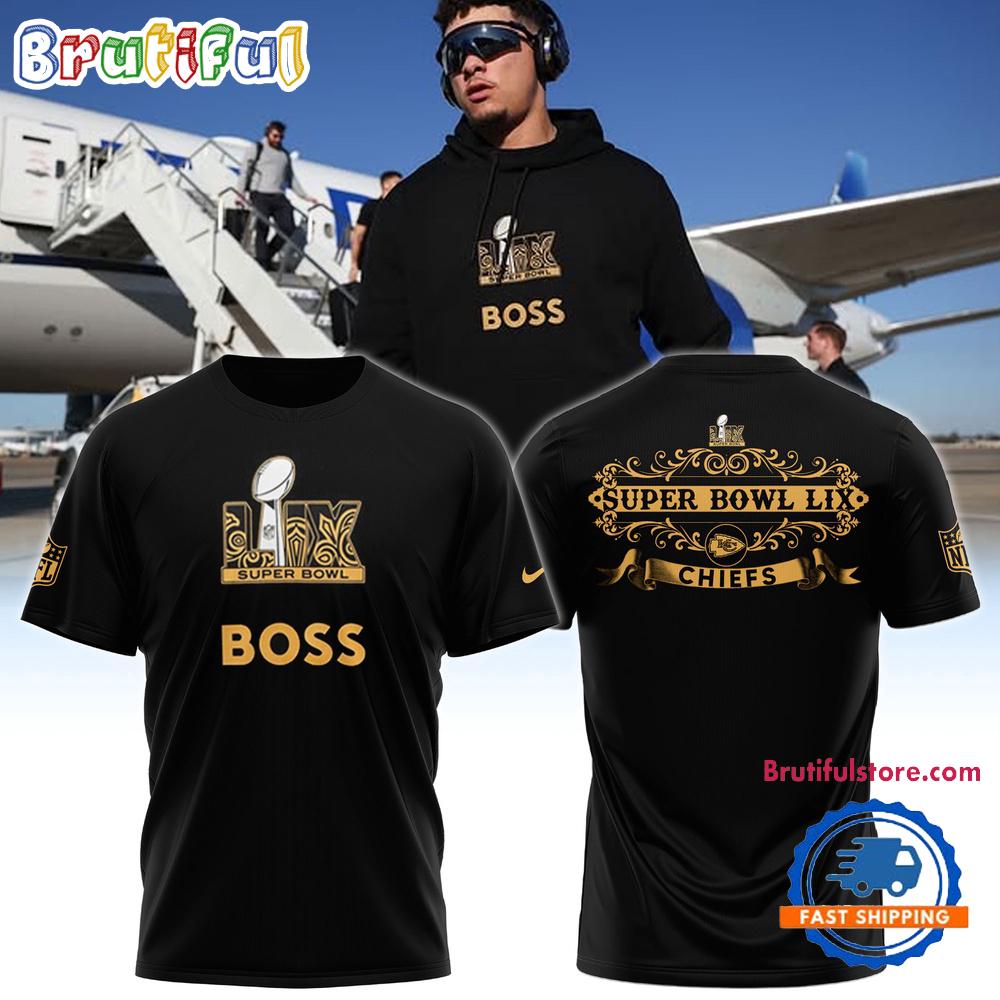 Kansas City Chiefs Patrick Mahomes Super Bowl LIX BOSS T Shirt