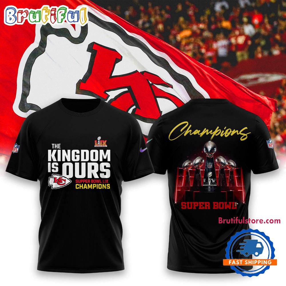 Kansas City Chiefs Super Bowl LIX Champions 5 Cups New T Shirt