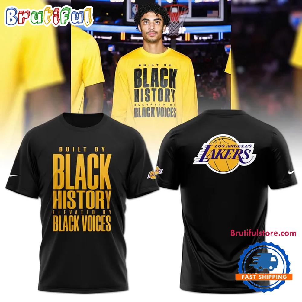 Los Angeles Lakers Black History Black Voices T Shirt