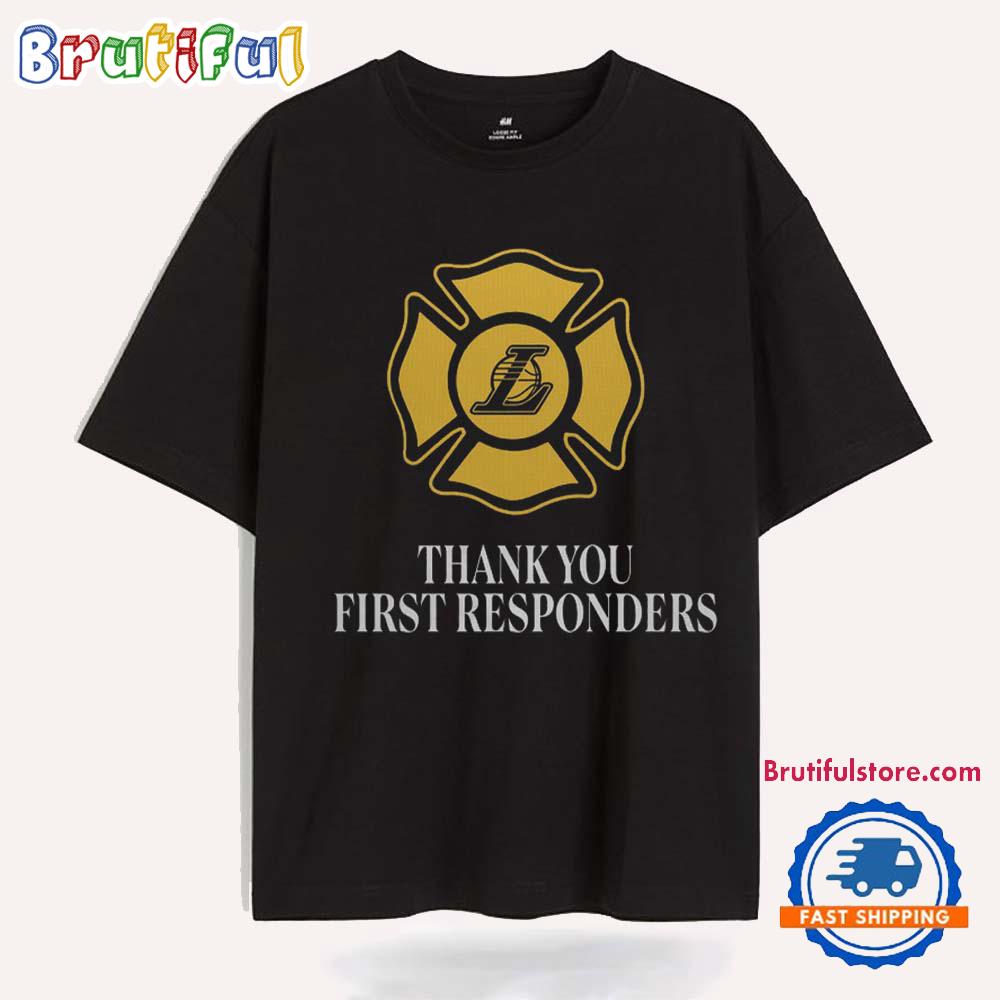 Los Angeles Lakers THANK YOU FIRST RESPONDERS Limited Edition 2025 T Shirt