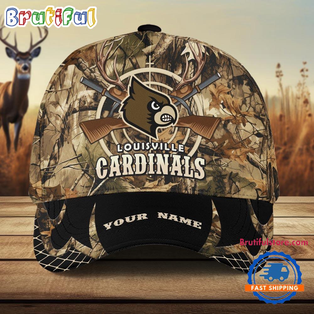Louisville Cardinals Camo Hunting Cap, Sport Team Camo Hunting Hats