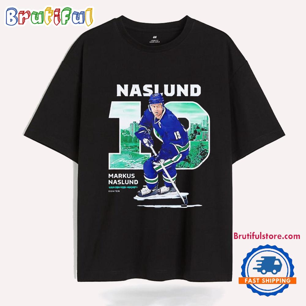 Markus Naslund Throwback Vancouver Hockey T Shirt