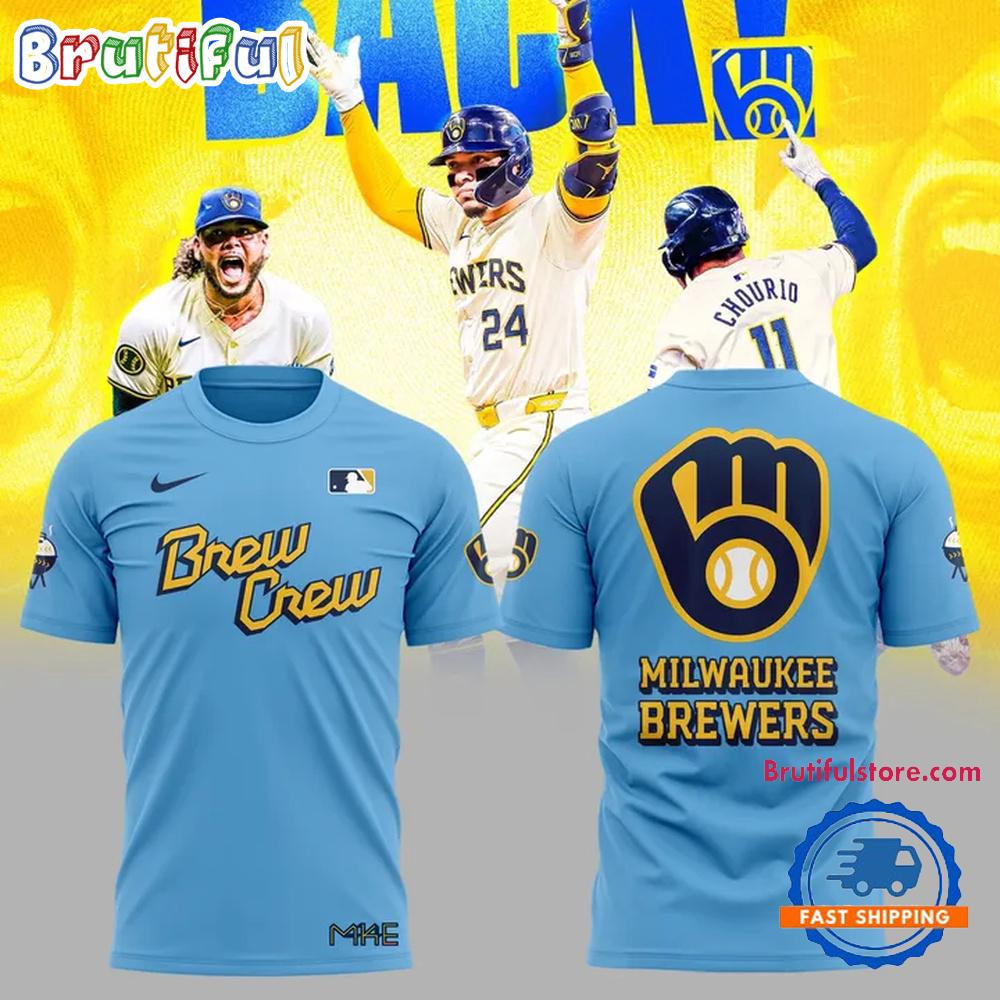 Milwaukee Brewers Special New Blue City Connect T Shirt