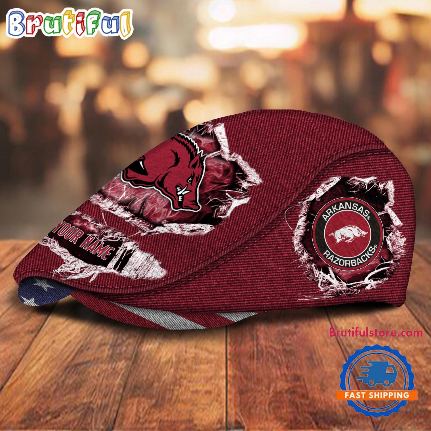 NCAA Arkansas Razorbacks Sport Team Design Jeff Cap