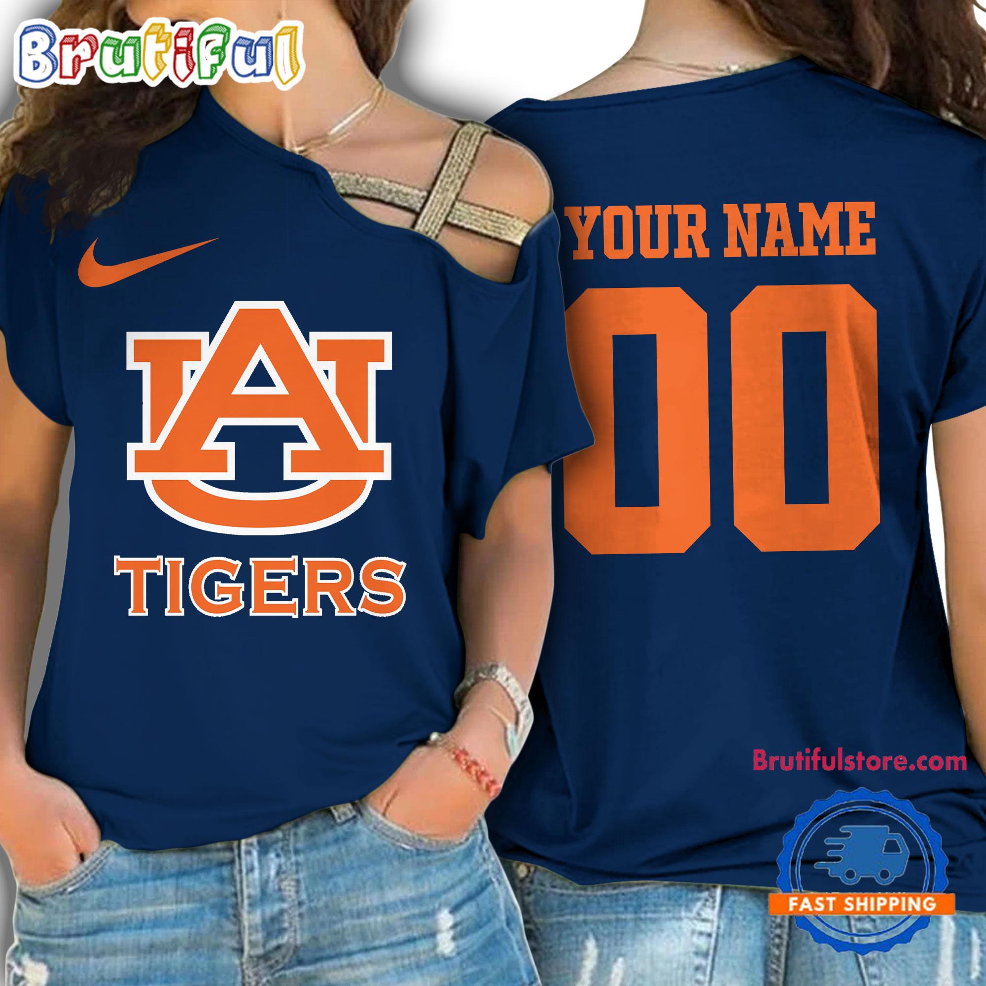 NCAA Auburn Tigers Special Sport Team Custom Women's One Shoulder Shirt