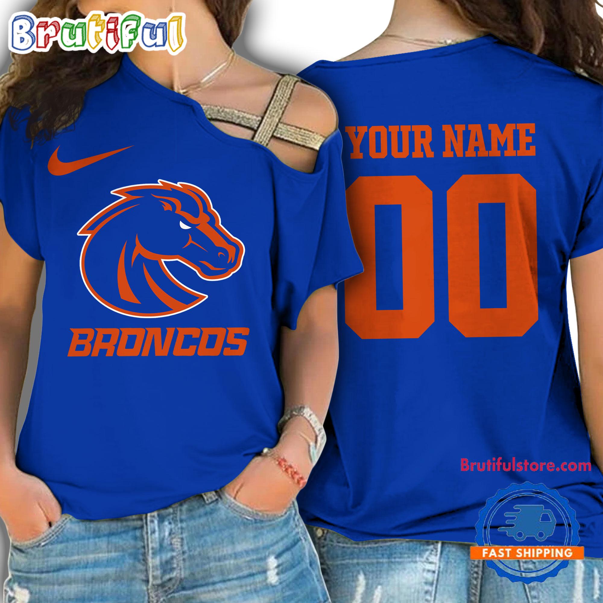 NCAA Boise State Broncos Special Sport Team Custom Women's One Shoulder Shirt
