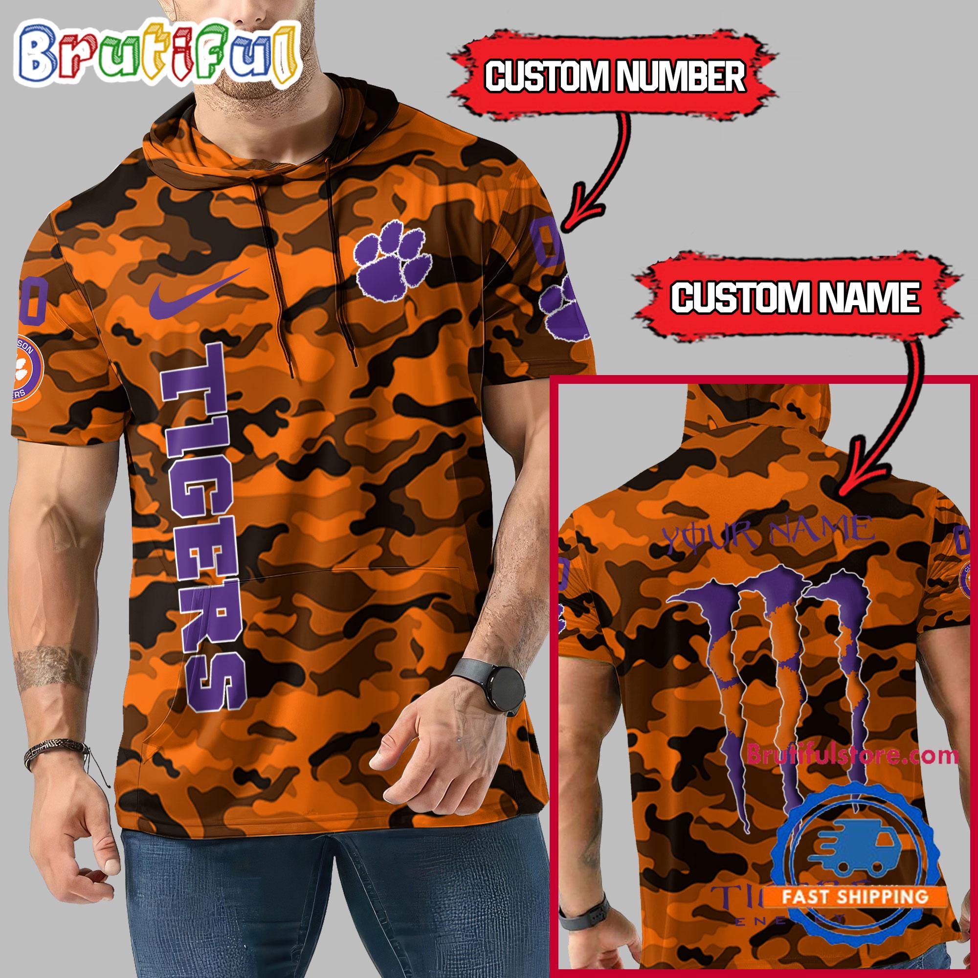 NCAA Clemson Tigers Special Camo Sleeveless Hoodie Design