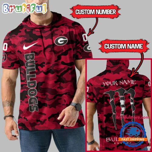 NCAA Georgia Bulldogs Women's Cropped Hoodie – Soft Burnout Fleece, Raw Edge Hem, Officially Licensed - View #4