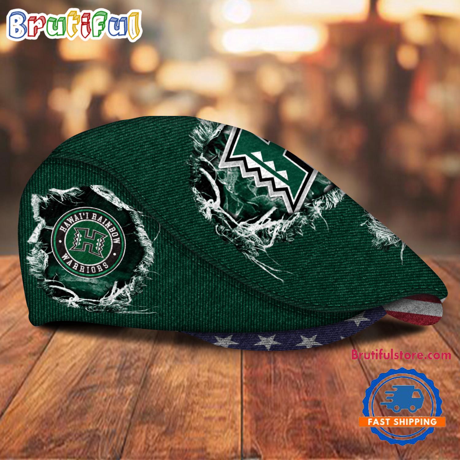 NCAA Hawaii Rainbow Warriors Sport Team Design Jeff Cap