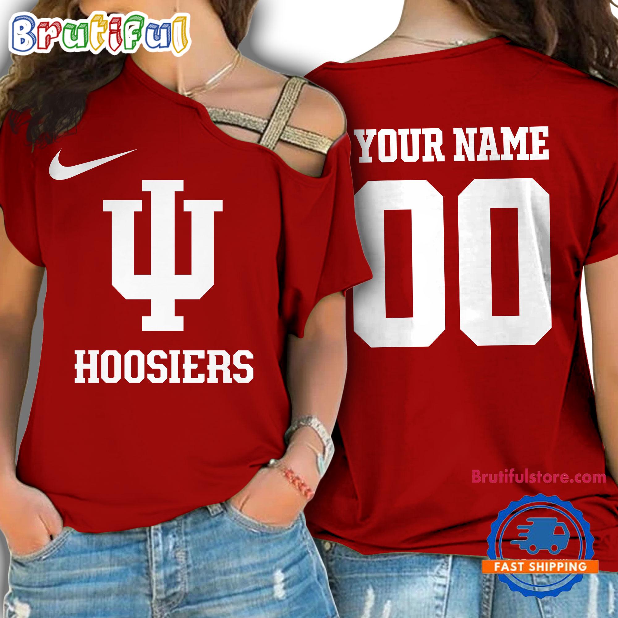 NCAA Indiana Hoosiers Special Sport Team Custom Women's One Shoulder Shirt