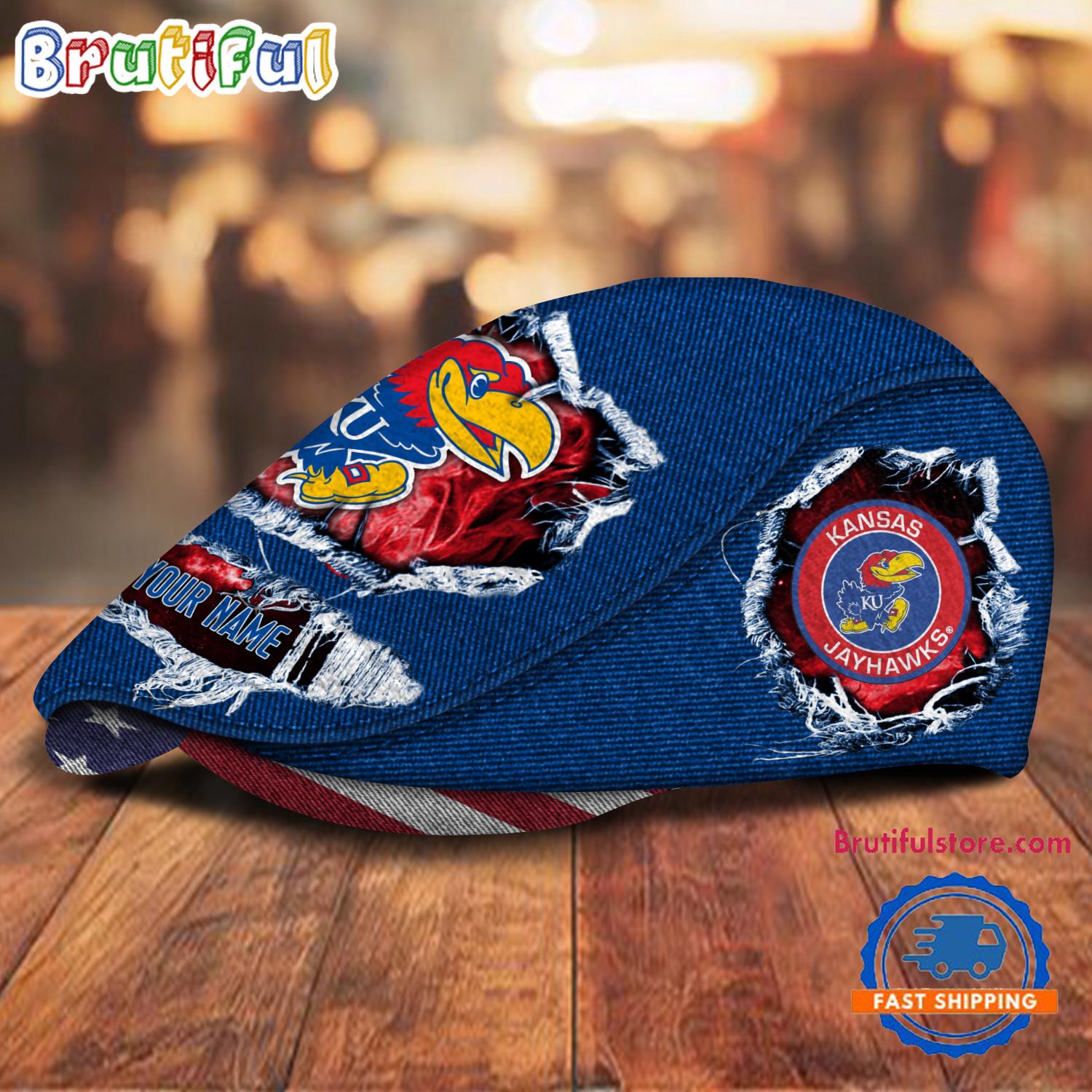 NCAA Kansas Jayhawks Sport Team Design Jeff Cap