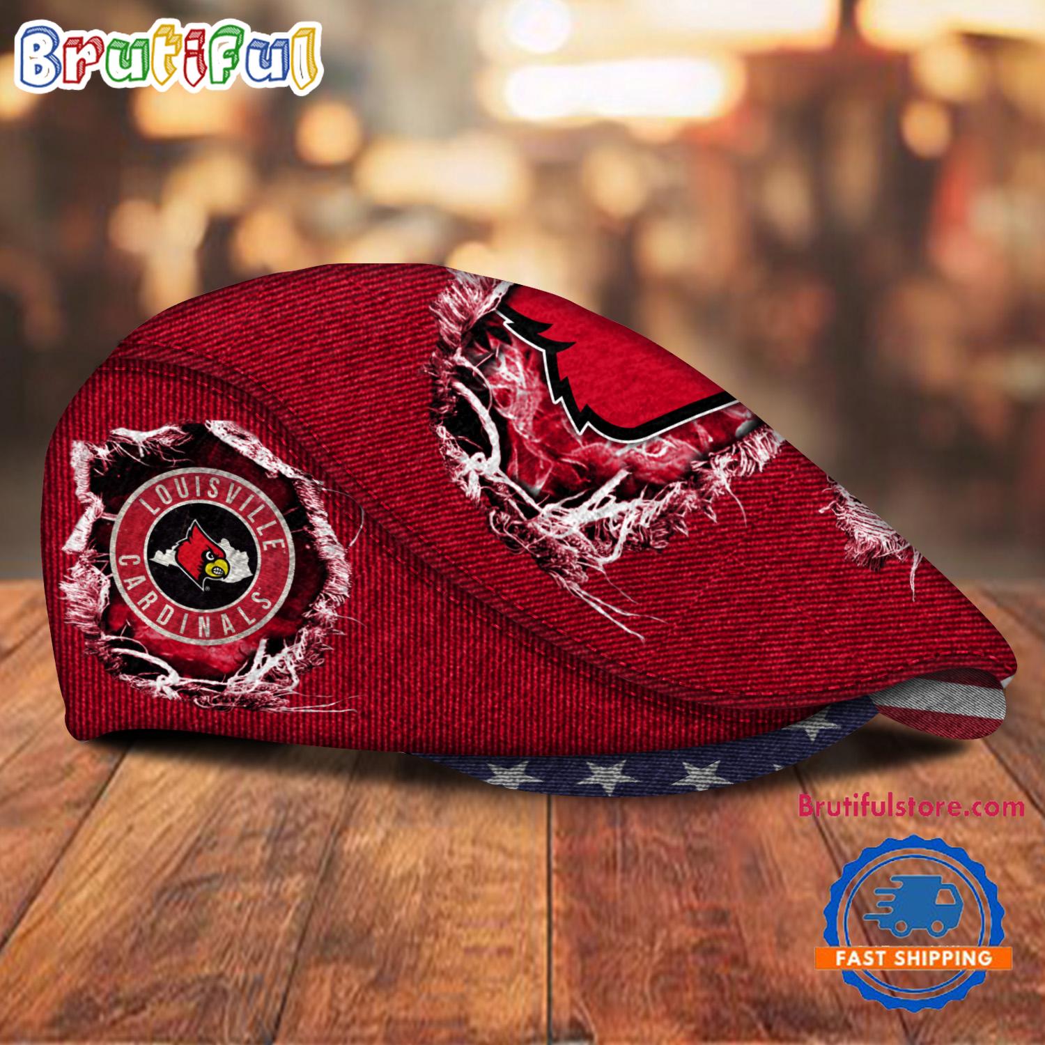 NCAA Louisville Cardinals Sport Team Design Jeff Cap