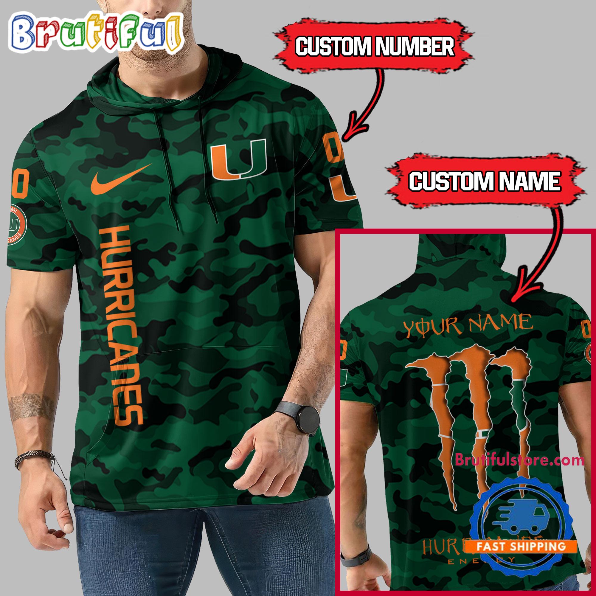 NCAA Miami Hurricanes Special Camo Sleeveless Hoodie Design